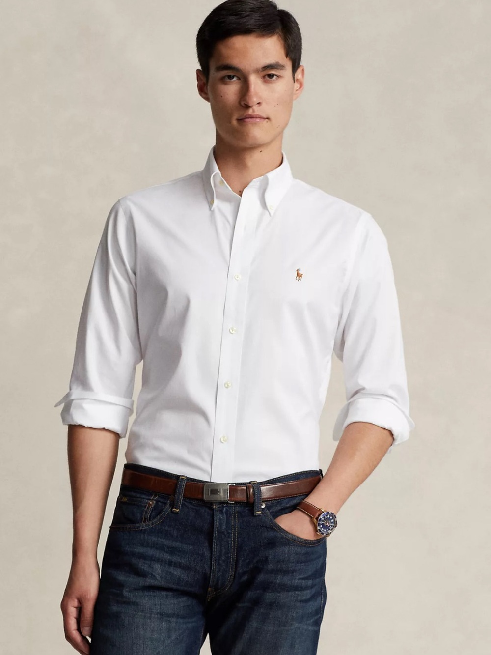 NWT Ralph Lauren Classic White Button-Down Shirt - Men